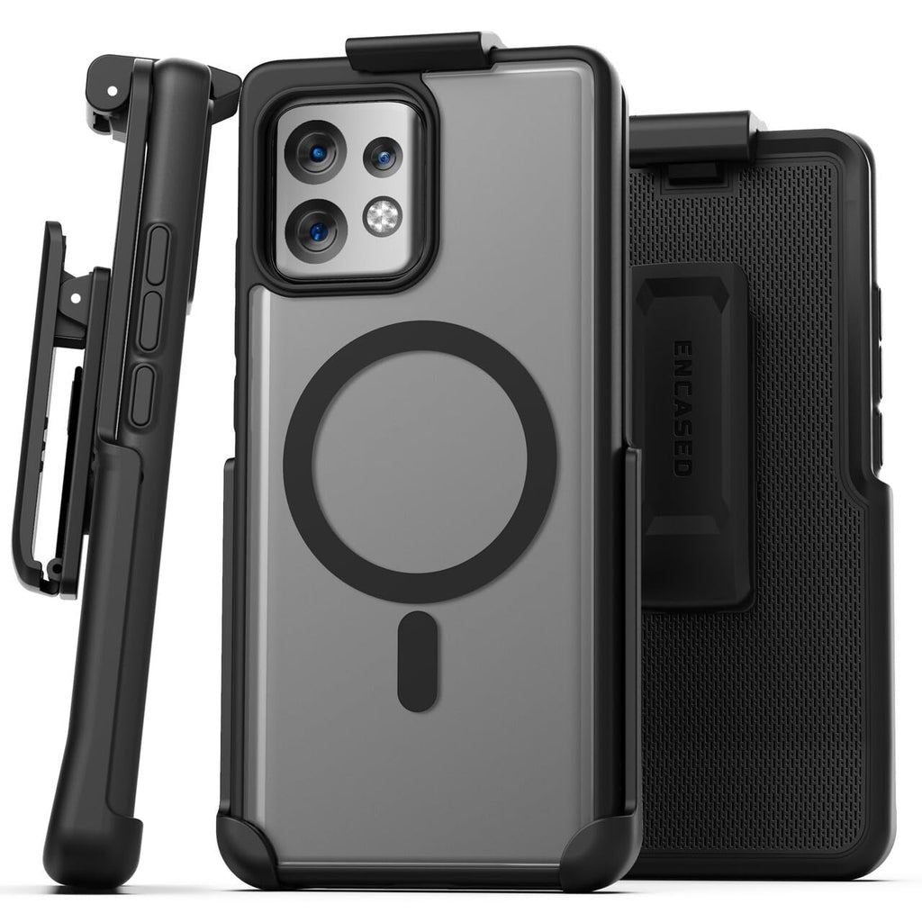  [AUSTRALIA] - Encased Belt Case for Motorola Edge Plus 2023 with Holster Clip - Compatible with MagSafe, Magnetic Charging and Accessories (Moto Edge+ 2023)