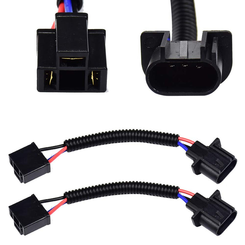 HUIQIAODS H13 9008 to H4 9003 Adapter Pigtail Wiring Connector Headlight Conversion Retrofit for Jeep Wrangler JK TJ or Trucks 2pcs - LeoForward Australia
