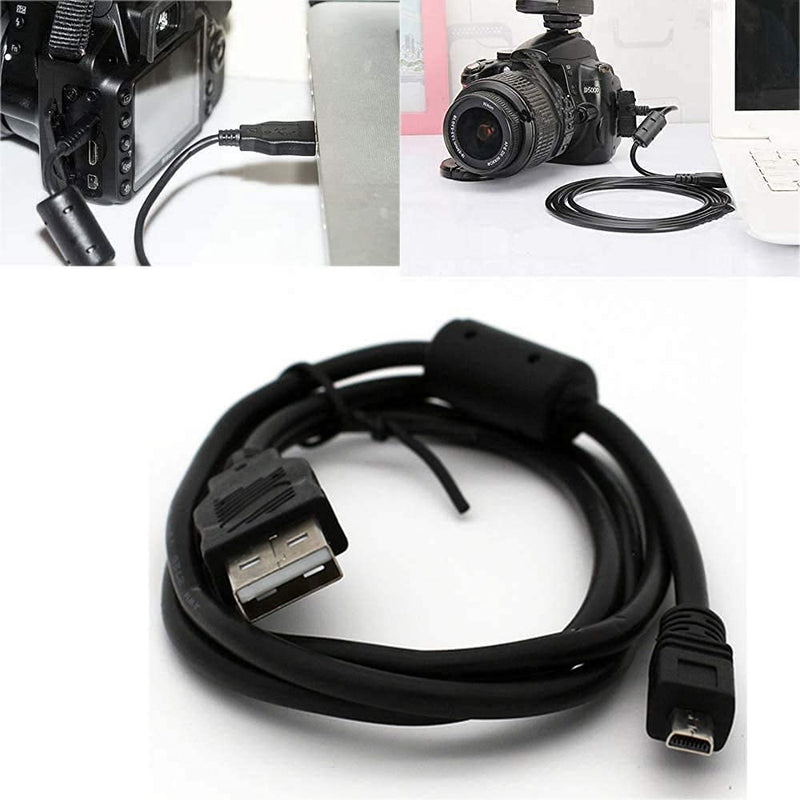  [AUSTRALIA] - UC-E6 USB Date Cable Replacement Photo Transfer Cord Compatible with Nikon Digital Camera UC-E16 UC-E17 SLR DSLR D3300 D750 D7200 Coolpix L340 L32 A10 P520 S6000 S9200 S6300 and More (1.5m/Black)