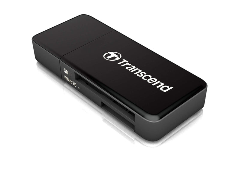 Transcend TS-RDF5K USB 3.1 SDHC/SDXC/microSDHC/SDXC Card Reader, Black - LeoForward Australia