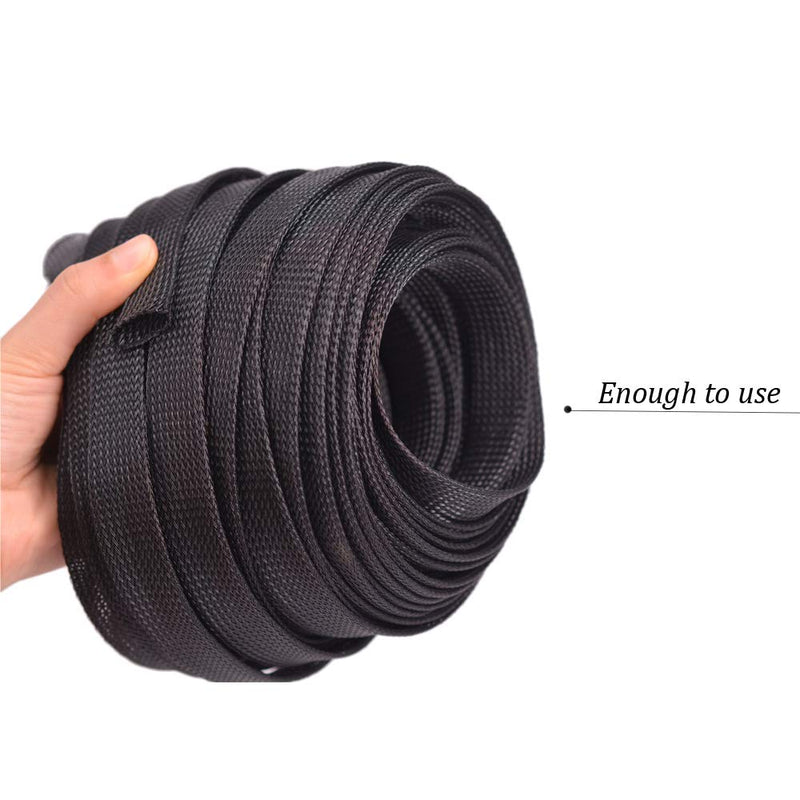  [AUSTRALIA] - Wang-Data PET Black Cable Sleeve 1 inch X 100ft