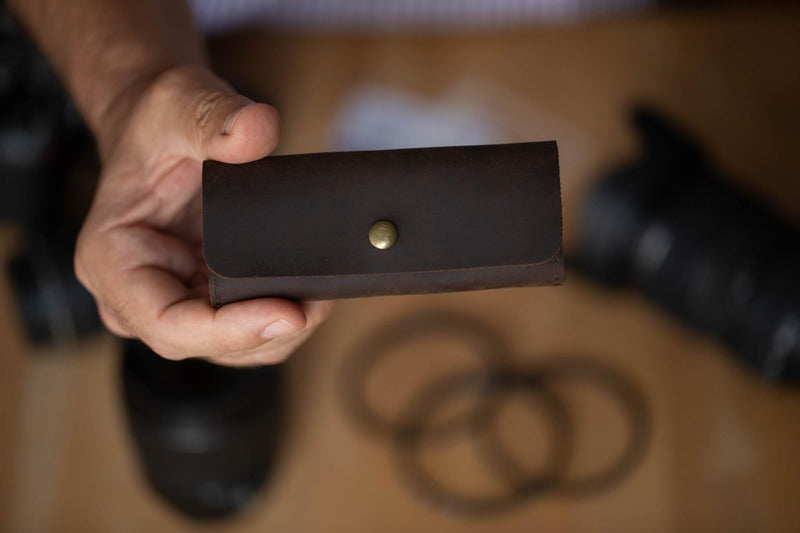  [AUSTRALIA] - Leather SD SDHC SDXC Memory Card Case & Photo Cheat Sheet/Holder Storage for Photography Enthusiasts
