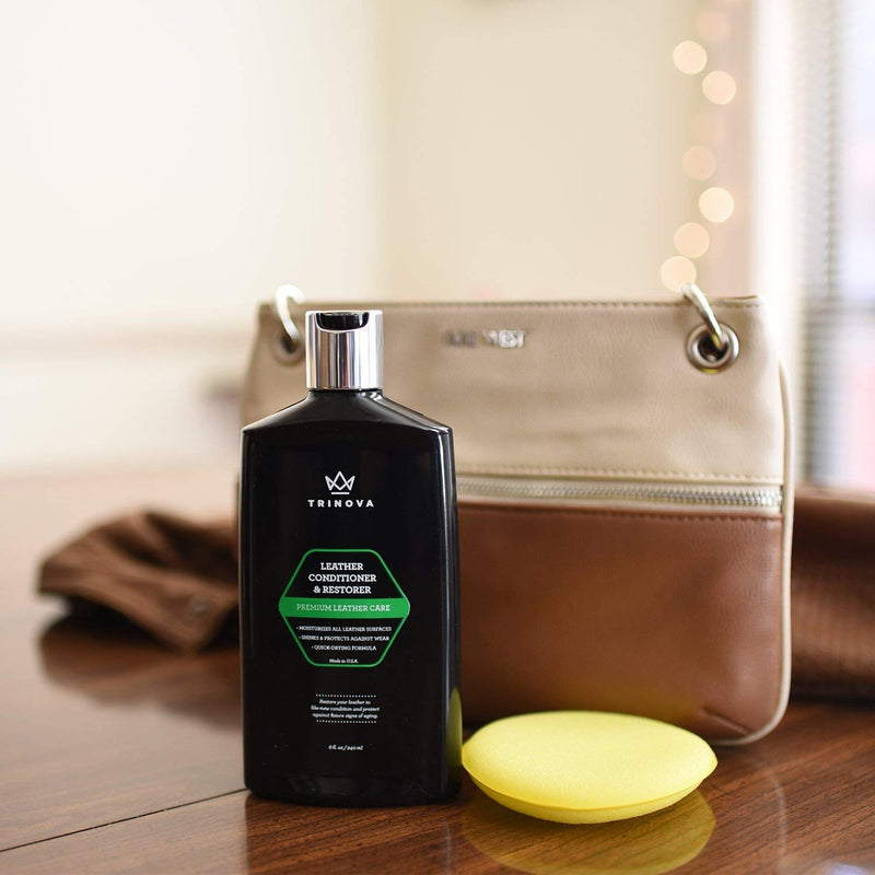  [AUSTRALIA] - TriNova Leather Conditioner and Restorer with Water Repellent Formula, 8 oz 1 Bottle