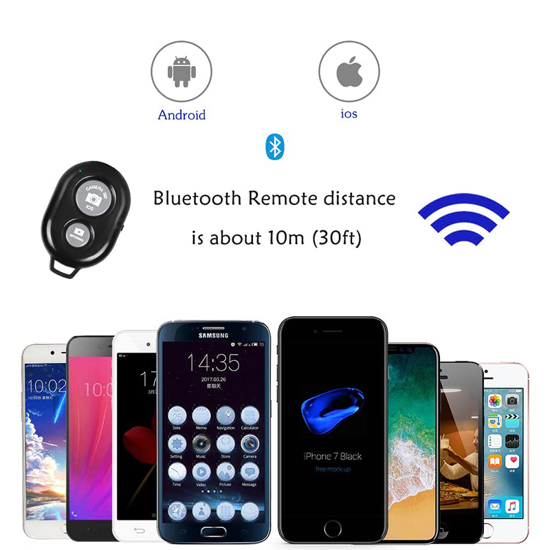  [AUSTRALIA] - 2 Pack Bluetooth Camera Remote Control - Bluetooth Remote for iPhone & Android Phones iPad iPod Tablet, Bluetooth Clicker for Photos & Videos