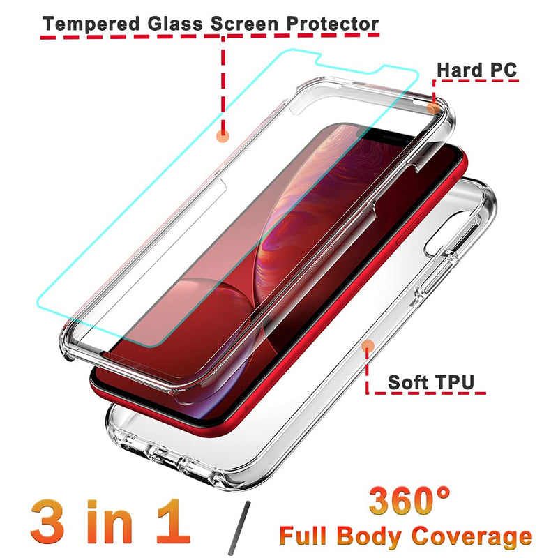  [AUSTRALIA] - FIRMGE for iPhone Xs Case, Compatible iPhone X Case 5.8 Inch, with [2 x Tempered Glass Screen Protector] 360 Full-Body Coverage Military Grade Heavy Duty Shockproof Phone Protective Cover- LK001 For iPhone Xs / iPhone X (5.8 Inch)