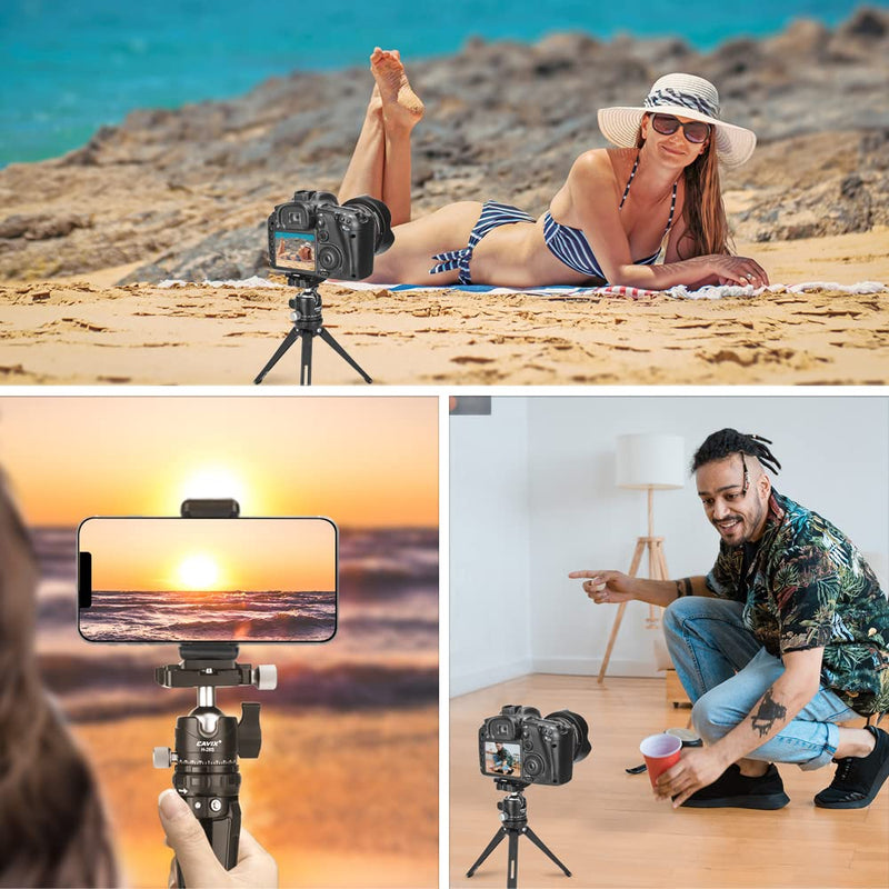  [AUSTRALIA] - Mini Tripod Stand, CAVIX LS-02 Camera Tabletop with 360 Degree Ball Head 1/4” Quick Release Plate for DSLR Camera