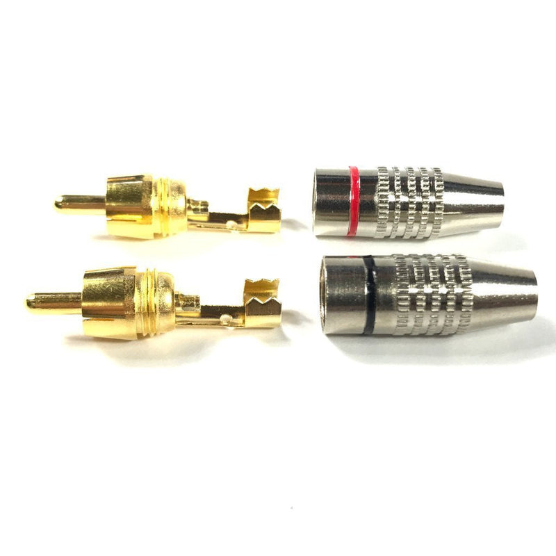  [AUSTRALIA] - CESS RCA Plug Solder Gold Audio Video Adapter Cable Connector (20 Pack)