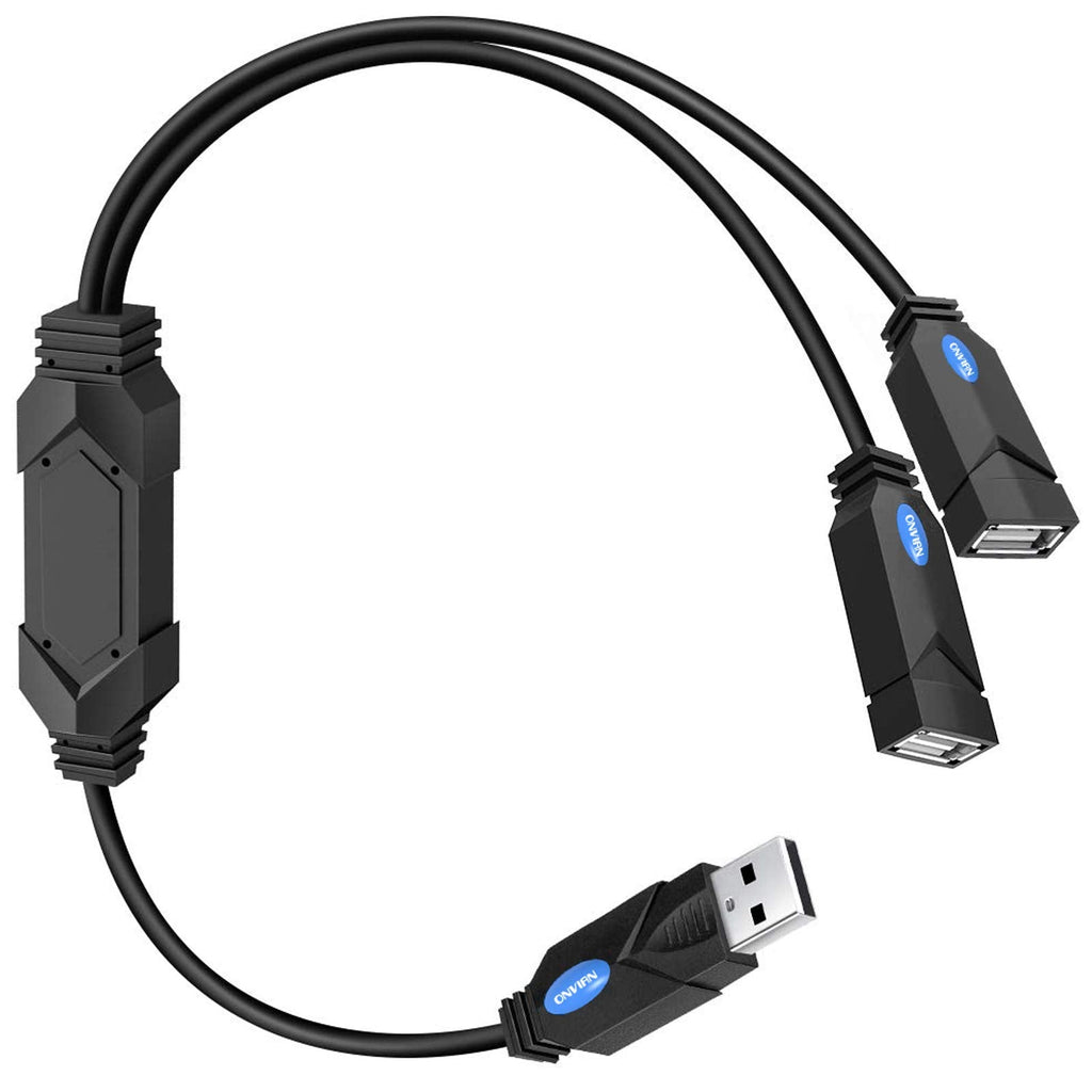  [AUSTRALIA] - USB Splitter, Onvian USB Hub 1 Male to 2 Female Adapter, USB 2.0 Extension Data Power Cable, USB Splitter for Car, Laptop, Charging, Etc