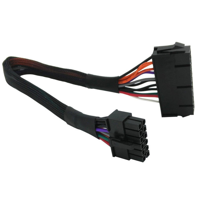  [AUSTRALIA] - 24 Pin to 12 Pin ATX PSU Main Power Adapter Braided Sleeved Cable for Acer Q87 Q87H3 Q87H3-AM 12-inch(30cm) COMeap