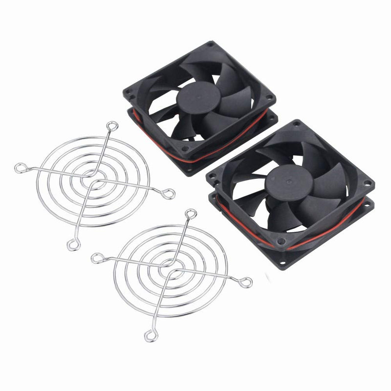  [AUSTRALIA] - GDSTIME 2 Pack 80mm x 80mm x 25mm 12V DC Brushless Cooling Fan