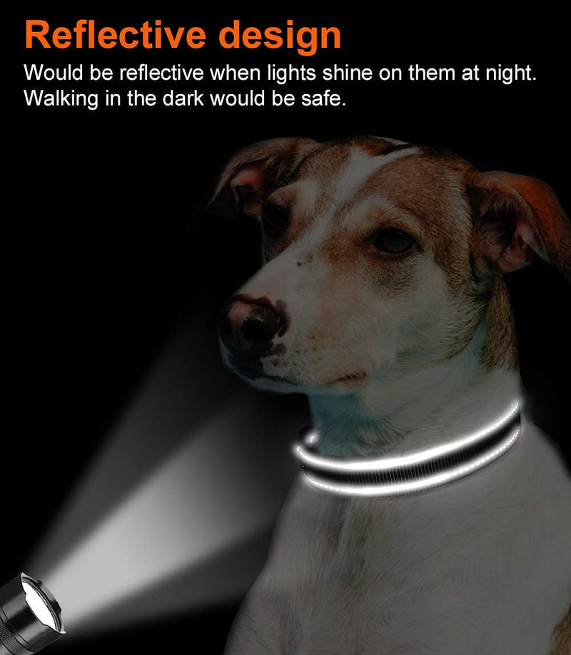 Joytale Reflective Dog Collar,12 Colors,Soft Neoprene Padded Breathable Nylon Pet Collar Adjustable for Small Medium Large Dogs,4 Sizes XS- 5/8"x(8-12") Black - LeoForward Australia