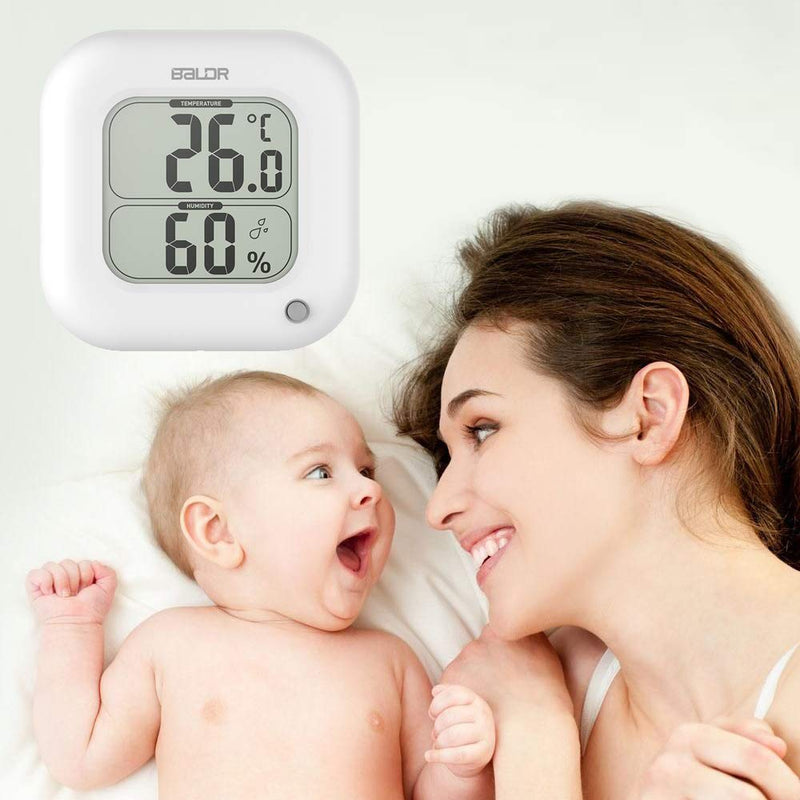  [AUSTRALIA] - BALDR Thermo Square Thermometer and Hygrometer, White - TH0323WH1