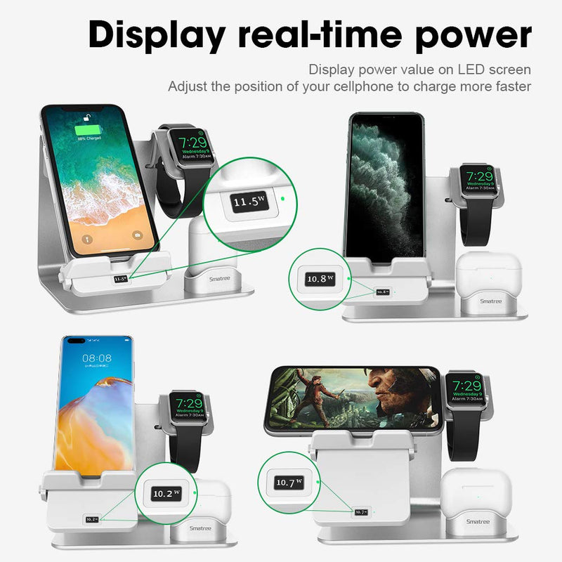  [AUSTRALIA] - Smatree iPhone 13/13Pro 12/12 Pro 3 in 1 Fast Wireless Charger, Innovative Charging Station with Adapter for iPhone 13/13Pro 12/12, AirPods Pro3/2 Apple Watch 7/SE/6/5/4