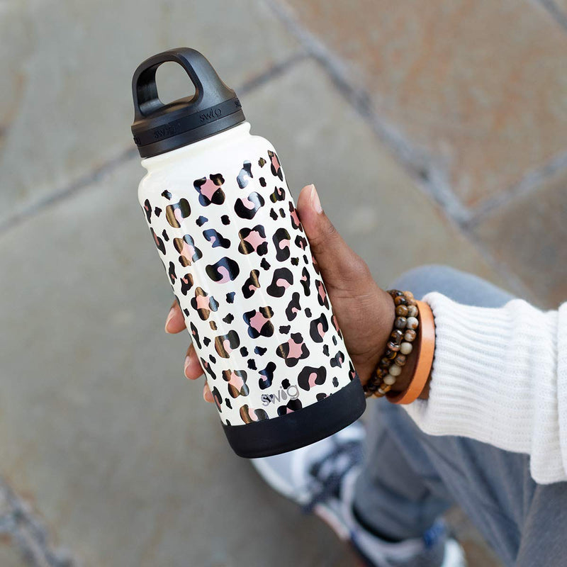  [AUSTRALIA] - Swig Life 30oz Triple Insulated Stainless Steel Wide Mouth Water Bottle with Handle, Dishwasher Safe, Double Wall, Vacuum Sealed, Reusable Thermos (Multiple Patterns Available) A Party Animal