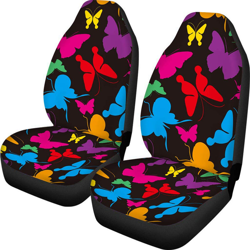  [AUSTRALIA] - Butterfly Auto Front Seat Covers Car Seat Set Cushion Set 2 Piece Automobile Cushion Pad Protective for Car butterfly 1