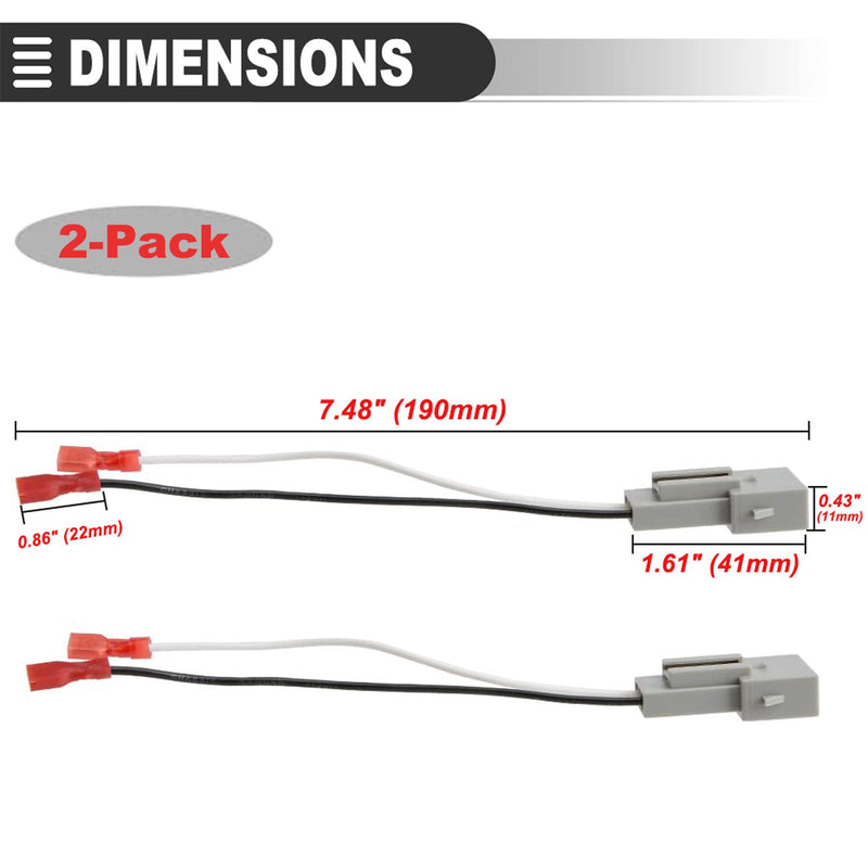  [AUSTRALIA] - Car Speaker Wiring Harnesses, 2 Pack 72-5512 Car Speaker Connector Harness Adapter for Ford F-150 F-350 for Ranger 1995-1997 Mustang 1994-2004 Ranger Mercury Sable 1990-1999, Lincoln Town 1990-2002 2 Pcs