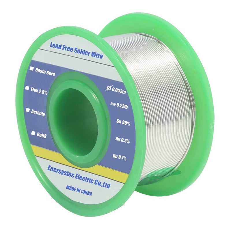  [AUSTRALIA] - Lead Free Solder Wire Rosin Core Flux 2.5% Sn99 Ag0.3 Cu0.7 Flow Dia0.032in Weight 0.22lb. for High Precision Electronics Soldering DIY Repair