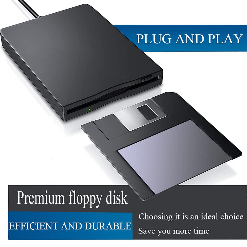  [AUSTRALIA] - Floppy Disk Reader External Floppy Disk Drive Floppy Disk Reader USB 3.5-inch USB Floppy Disk Reader 1.44 MB FDD Portable Floppy Disk for PC Windows/XP / 7/8/10/11 Plug and Play black neutral medium