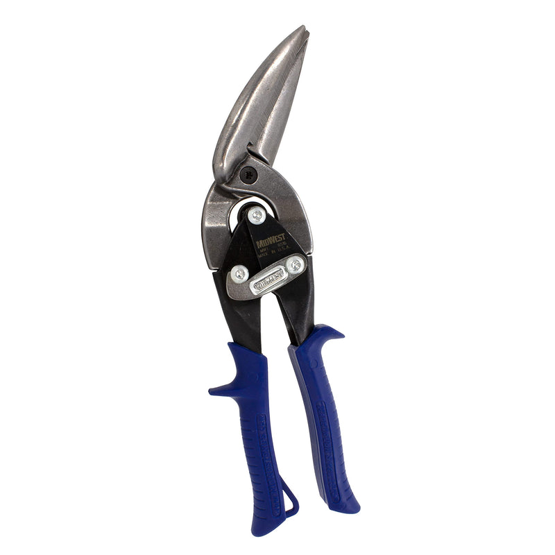 [AUSTRALIA] - MIDWEST Power Cutters Long Cut Snip - Straight Cut Offset Tin Cutting Shears with Forged Blade & KUSH'N-POWER Comfort Grips - MWT-6516