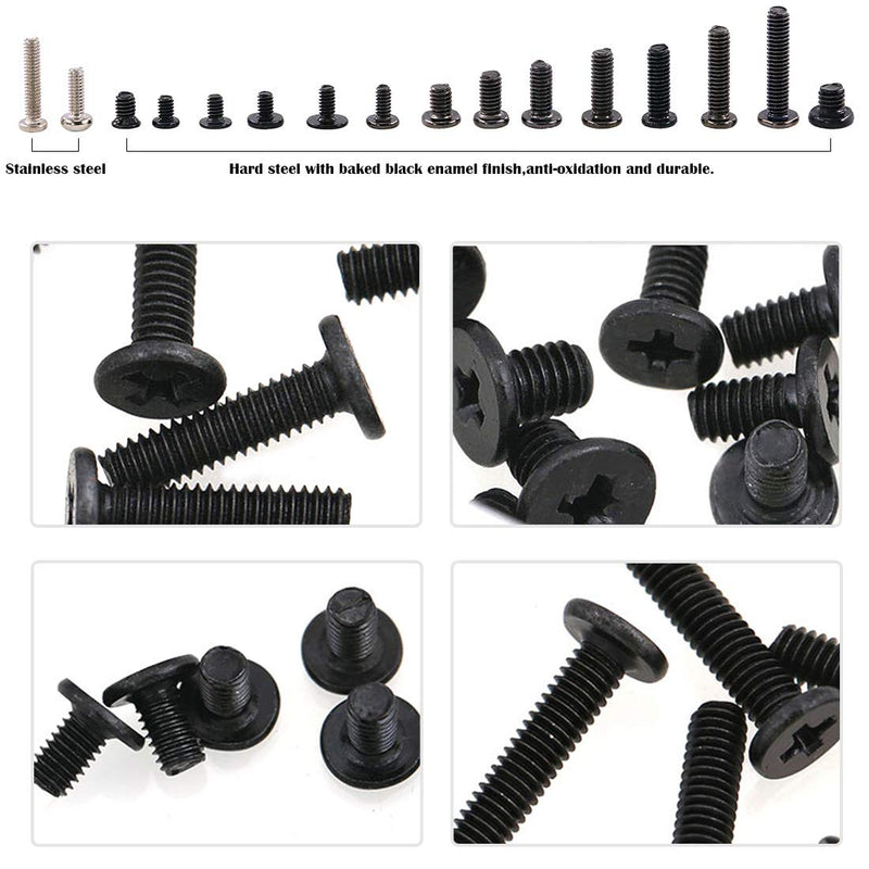  [AUSTRALIA] - Glarks 880pcs Laptop Notebook Computer Screw Replacement Repair Kit for Lenovo Dell Toshiba Sony Samsung HP Gateway (Extra: Phillips Screwdriver)