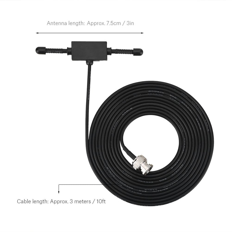 Fosa 10ft Mobile Full-Band Car Scanner Radio Antenna Glass Mount w/BNC Connector - LeoForward Australia