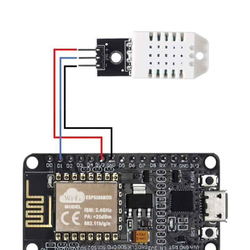  [AUSTRALIA] - DORHEA 2PCS DHT22 AM2302 Digital Temperature and Humidity Sensor Module Temperature Humidity Monitor Sensor 3Pins Module with Cable