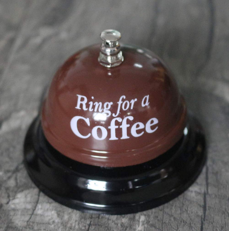 KiaoTime Desk Kitchen Bar Counter Top Service Call Bell Ring for a Coffee Desk Top Bell Ring for Service Call Bell Stage Hens Party Wedding Accessory (Ring for a Coffee) - LeoForward Australia