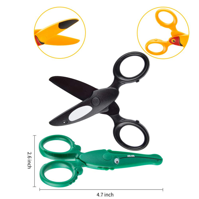  [AUSTRALIA] - Sopito 3PCS Children Safety Scissors Toddler Craft Scissors Preschool Training for Kids Cutting Paper