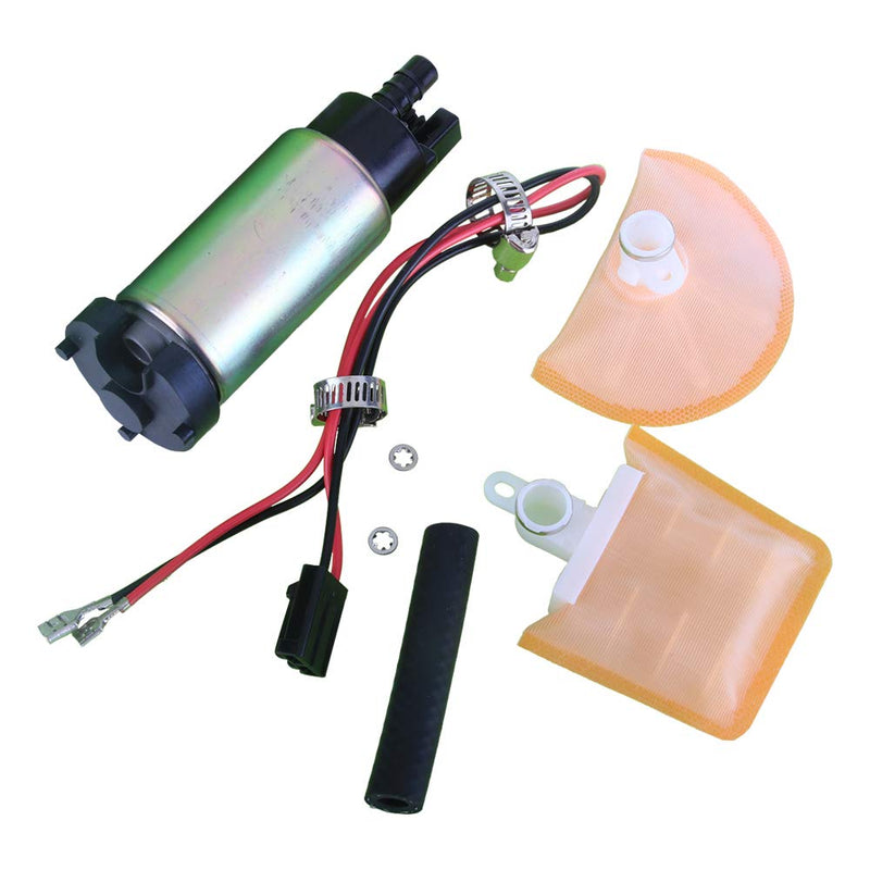 MUCO New 1pc High Performance Electric Gas Intank EFI Fuel Pump With Strainer/Filter + Rubber Gasket/Hose + Stainless Steel Clamps + Universal Connector Wiring Harness & Necessary Installation Kit - LeoForward Australia