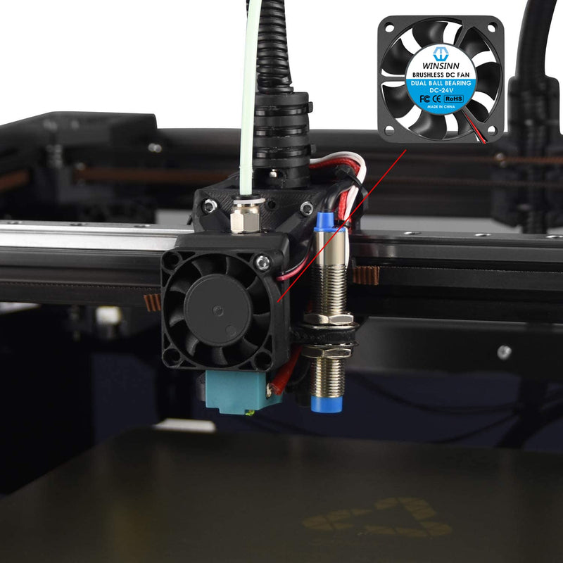  [AUSTRALIA] - WINSINN 40mm Fan 12V, 3D Printer Micro 12 Volt Fans 4010 Dual Ball Bearing, Brushless Cooling 40mmx10mm 2PIN (Pack of 5Pcs) DC 12V