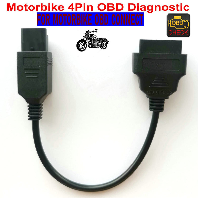 Motorbike OBD 4 Pin Diagnostic Adapter, Multistrada Motorcycle OBDII DDA Can-Bus Connector - LeoForward Australia