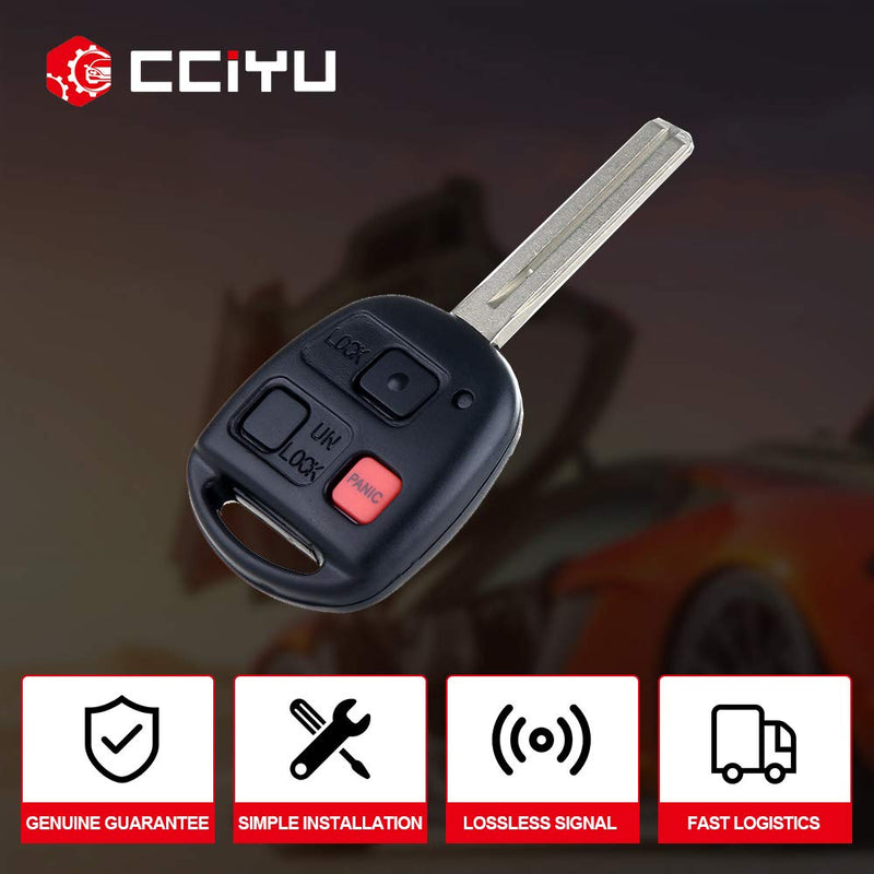 cciyu 1pcs Uncut 3 Buttons for L exus RX300 Keyless Entry Remote Fob Replacement for 1999-2003 for L exus RX300 Series with OE ADP12548701S N14TMTX-1 - LeoForward Australia