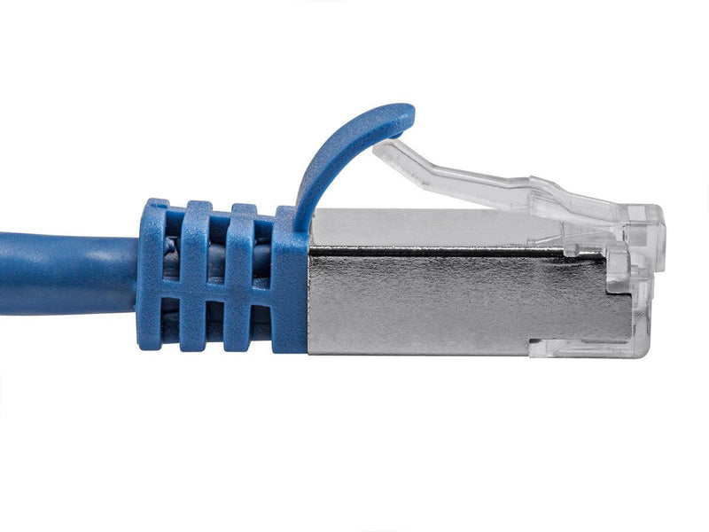  [AUSTRALIA] - Monoprice Cat7 Ethernet Patch Cable - 7 feet - Blue | Flexboot RJ45 Stranded 600Mhz  S/FTP CMX Pure Bare Copper Wire 26AWG - Entegrade Series 7ft