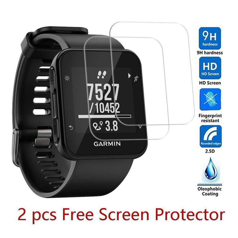 JIUJOJA for Garmin Forerunner 35 30 Charger Charging Clip Synchronous Data Cable and 2Pcs Free HD Tempered Glass Screen Protector Replacement Charger for Garmin Foreruuner 35 Smart Watch 1Pack Cable add 2pcs glass screen protectors - LeoForward Australia