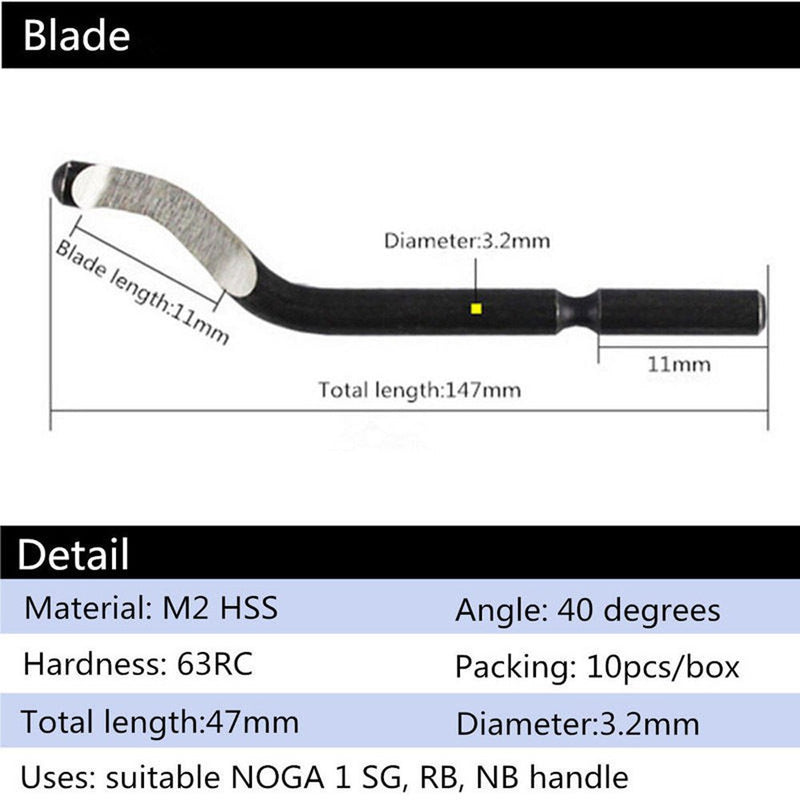 Rely2016 Practical Use Easily Flexible Burr Handle NB1100 Trimming Blade with 10pc BS1010 Deburring Scraper Blades Head Cutting Tool - LeoForward Australia