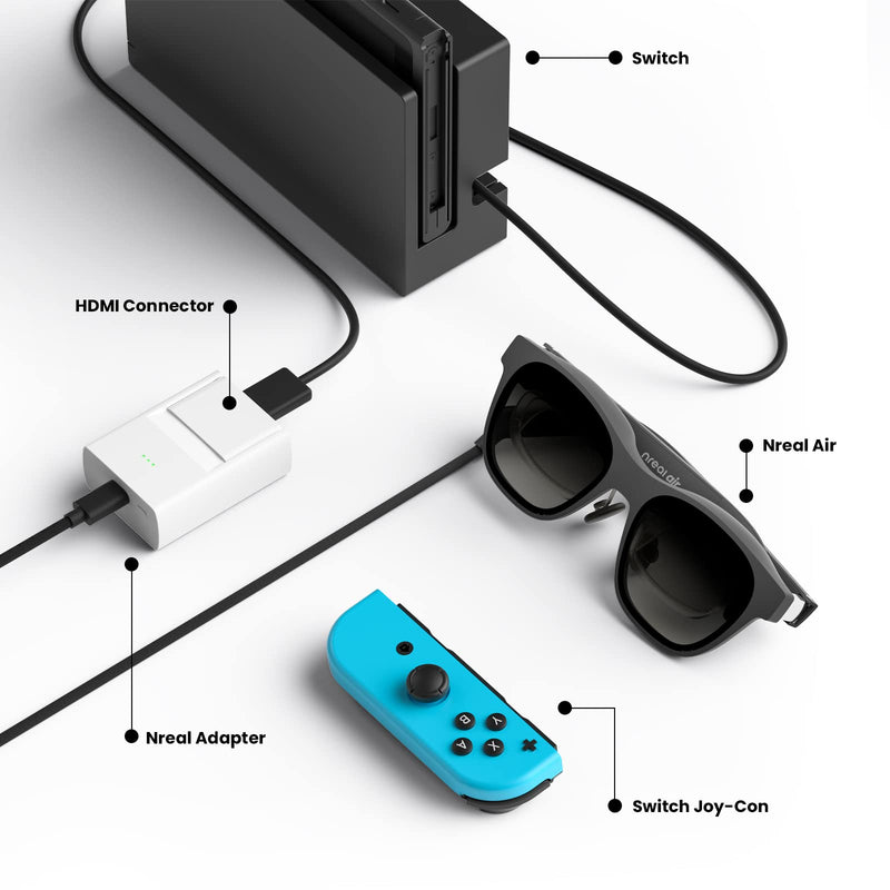  [AUSTRALIA] - Nreal Air Adapter, Connects to iPhone via a Lightning to HDMI Adapter, Compatible with Nintendo Switch