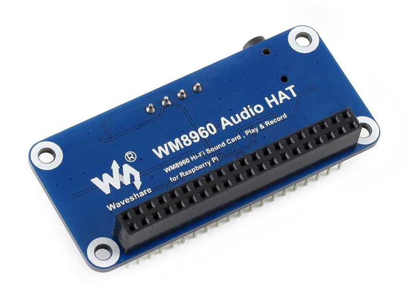  [AUSTRALIA] - Waveshare WM8960 Hi-Fi Sound Card HAT Stereo CODEC Playing and Recording I2S Interface for Raspberry Pi Zero/Zero W/Zero WH/2B/3B/3B+