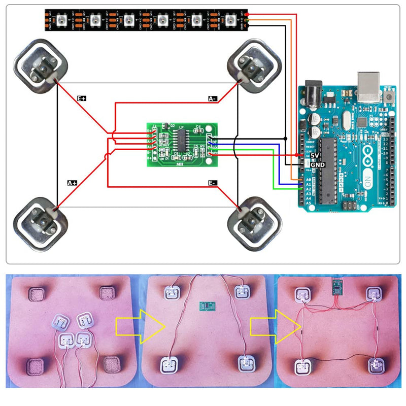  [AUSTRALIA] - DIYmalls 4pcs Load Cell 50kg Half Bridge Strain Gauge Human Body Digital Scale Weight Sensor + 1pc HX711 Amplifier AD Module for Arduino Raspberry Pi