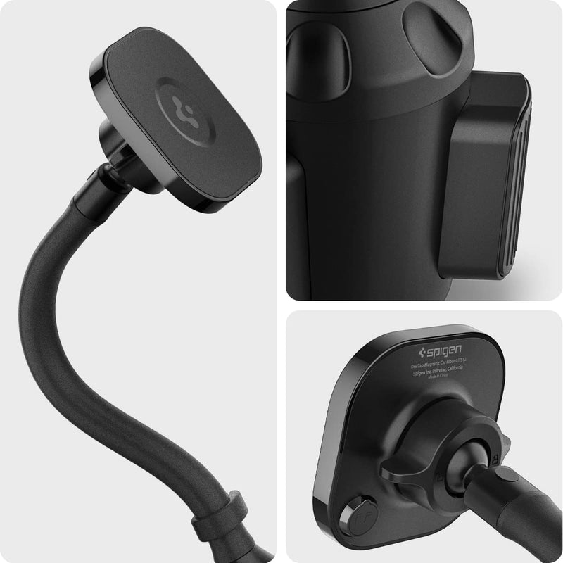  [AUSTRALIA] - Spigen OneTap Designed for Magsafe Car Mount Cup Holder Compatible with iPhone 13 and iPhone 12 Models (Magnetically Levitate iPhone 13, 12 Models Even The Max Model)