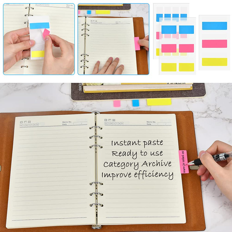  [AUSTRALIA] - FOCCTS 1050 Pcs Sticky Index Tabs, Colored Page Markers Labels, Writable and Repositionable File Tabs Flags for Pages, Documents, Books, Notebooks, Classify Files
