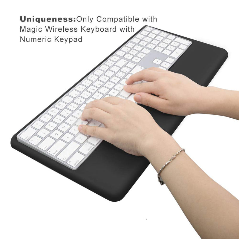 Magic Keyboard Wrist Rest Ergonomic Keyboard Stand Compatible with Wireless Magic Keyboard 2 with Numeric Keypad (Black Silicone)… Black Large - LeoForward Australia