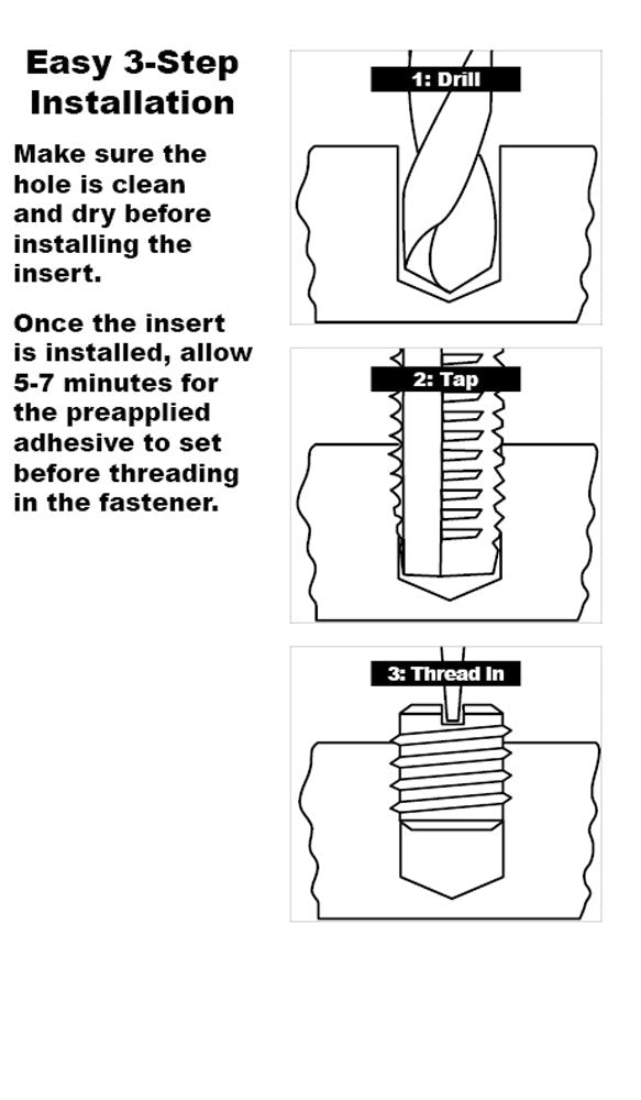  [AUSTRALIA] - E-Z LOK - 319-428 E-Z Lok Externally Threaded Insert, C12L14 Carbon Steel, Meets AISI 12L14, 1/4"-28 Internal Threads, 3/8"-16 External Threads, 0.375" Length, Made in US (Pack of 10)