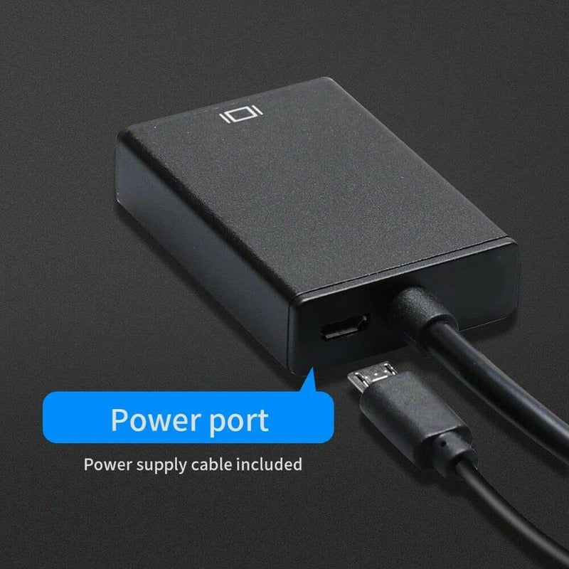  [AUSTRALIA] - Vga to Hdmi,VGA to HDMI Adapter with Audio,VGA Input to HDMI Output with 3.5mm Audio Jack Compatible for Computer, Desktop, Laptop, PC, Monitor, Projector, HDTV VGATOHDMI