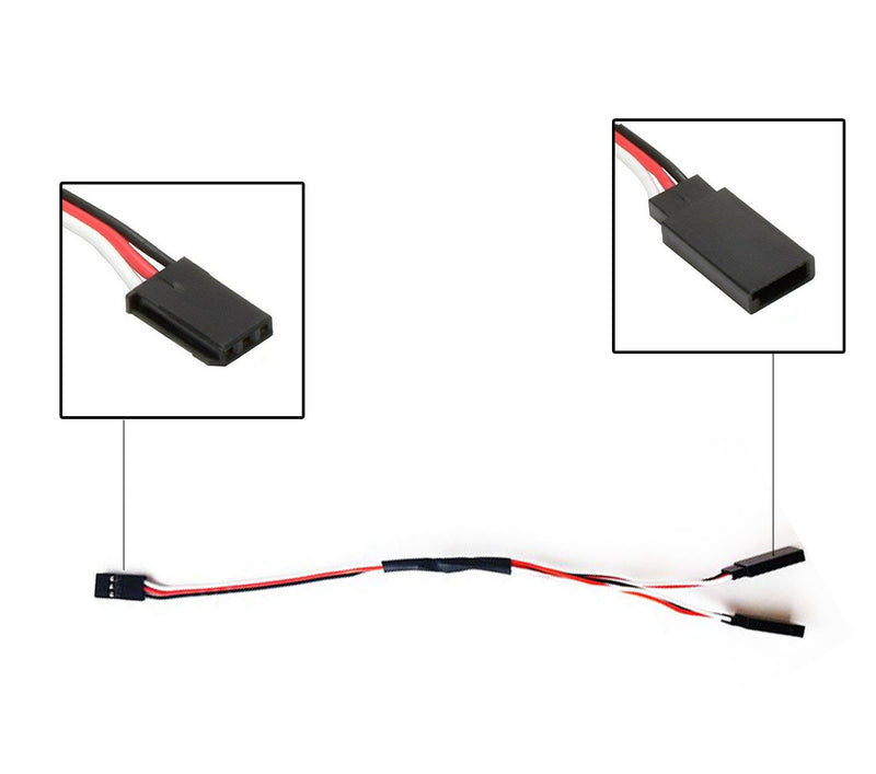 DYWISHKEY 30cm Servo Remote Control 1 to 2 Y Cables, Male to Female (5 PCS) - LeoForward Australia