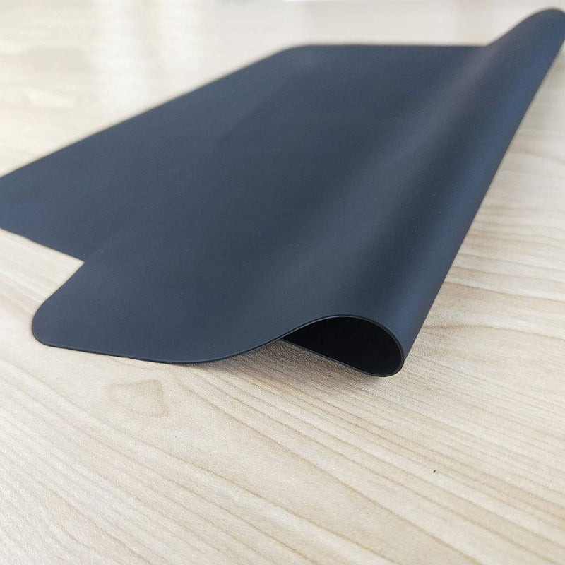  [AUSTRALIA] - HomeDo 4Pack Waterproof Silicone Placemats, Non-Stick Baking Mat, Non-Slip Dining Placemat for Kids, Heat Resistant Insulation Countertop Protector Pads, Thicken (Black-4pcs, 15.75"x11.81") Black 120g:15.75x11.81Inch-4pack