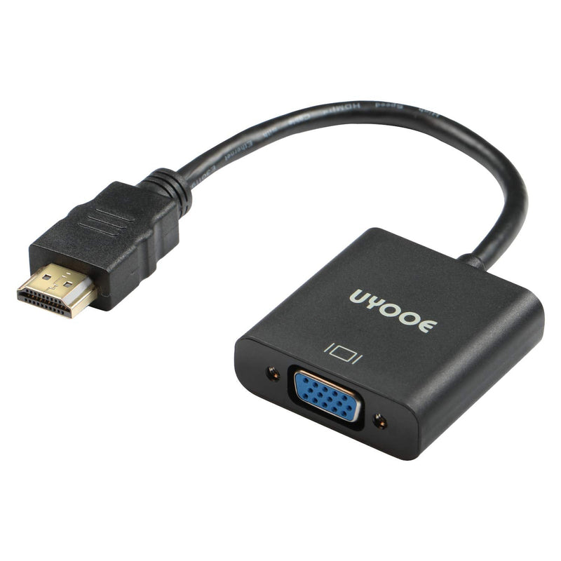  [AUSTRALIA] - UYOOE HDMI to VGA Adapter 1080P Converter, HDMI Male to VGA Female Video Adaptor Cable for PC, Laptop, DVD, Projector, Ultrabook, Raspberry Pi, Chromebook - Black