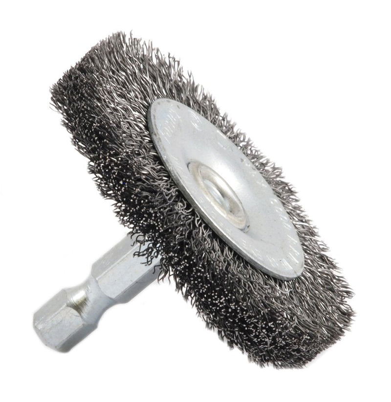 [AUSTRALIA] - Forney 72728 Wire Wheel Brush, Fine Crimped with 1/4-Inch Hex Shank, 2-Inch-by-.008-Inch