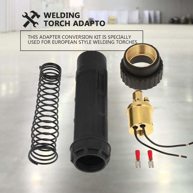  [AUSTRALIA] - Welding Torch Adapter Kit, Euro Fitting Brass CO2 MIG Welding Torch Adapter Conversion Kit