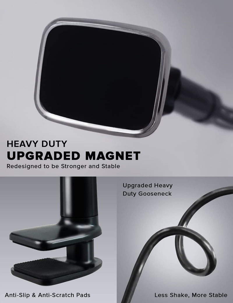  [AUSTRALIA] - [Upgraded] Magnetic Gooseneck Phone Holder Mount - Heavy Duty Magnetic Stand, Phone Accessories for Bed, Desk, Heavy Duty Magnet and Long Arm, Overhead Stand, Compatible with All Smartphones