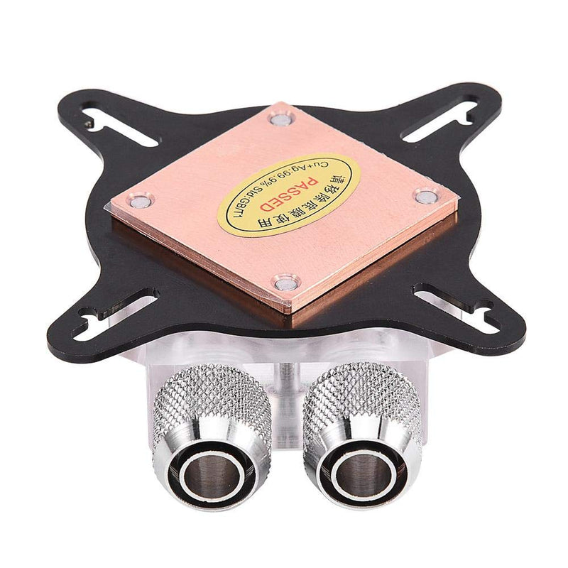  [AUSTRALIA] - GPU Water Cooling Block 40mm Copper Base Cool Inner Channel, Fit for Intel/AMD CPU, Metal Water Cooling System Parts Kits for Digital RGB DIY PC Gamer with Waterway Component